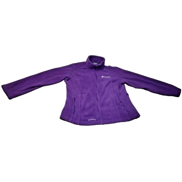 Eddie Bauer XL Purple Fleece Jacket – Full Zip, Pockets, Holland Embroidery - Picture 1 of 15